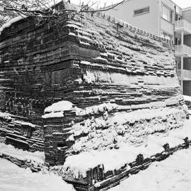 Ecokathedralen onder sneeuwdeken